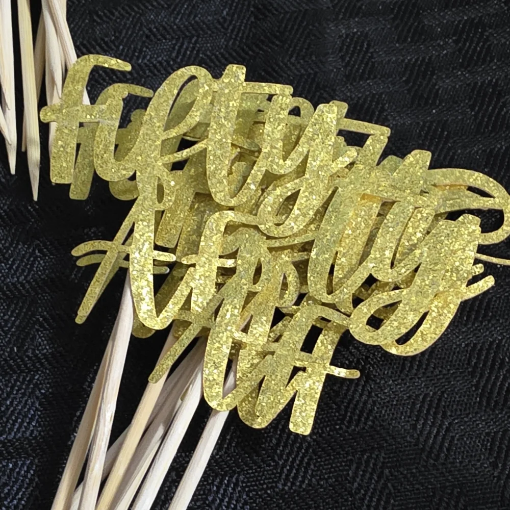 Gold Cake Topper Decoration